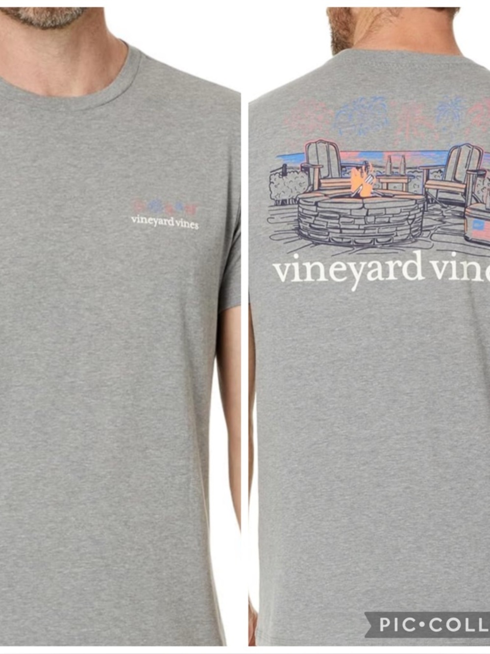Vineyard Vines Fire Pit Fireworks Short Sleeve Dunes T-Shirt Size Men's XS